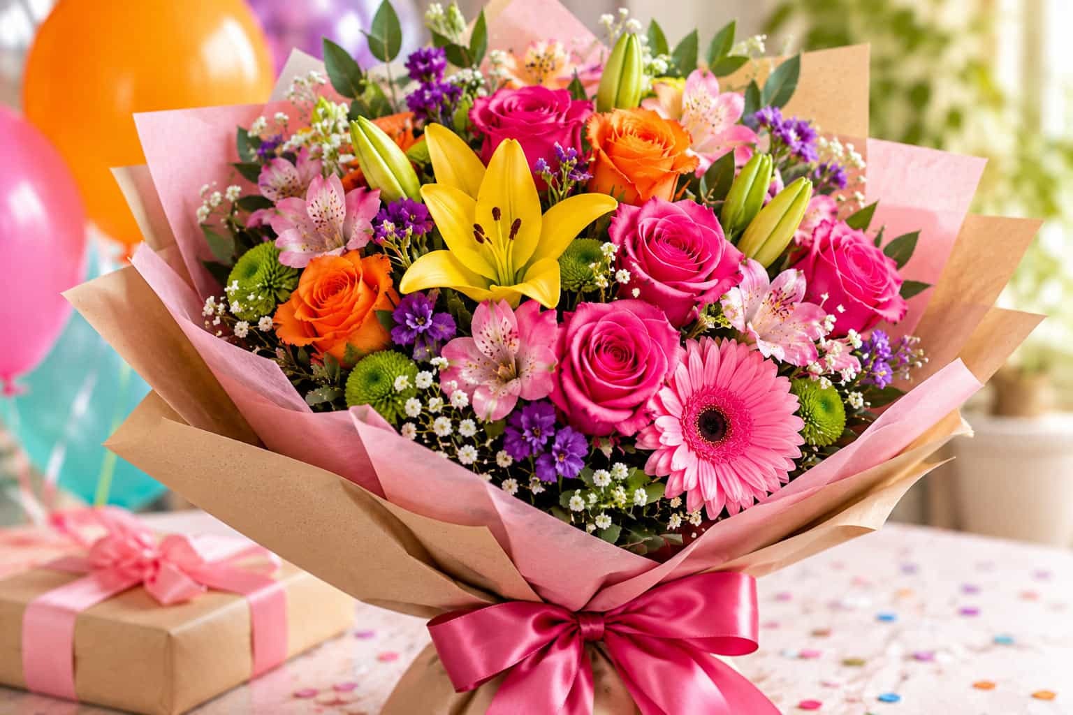 A beautiful bouquet for birthday gifts