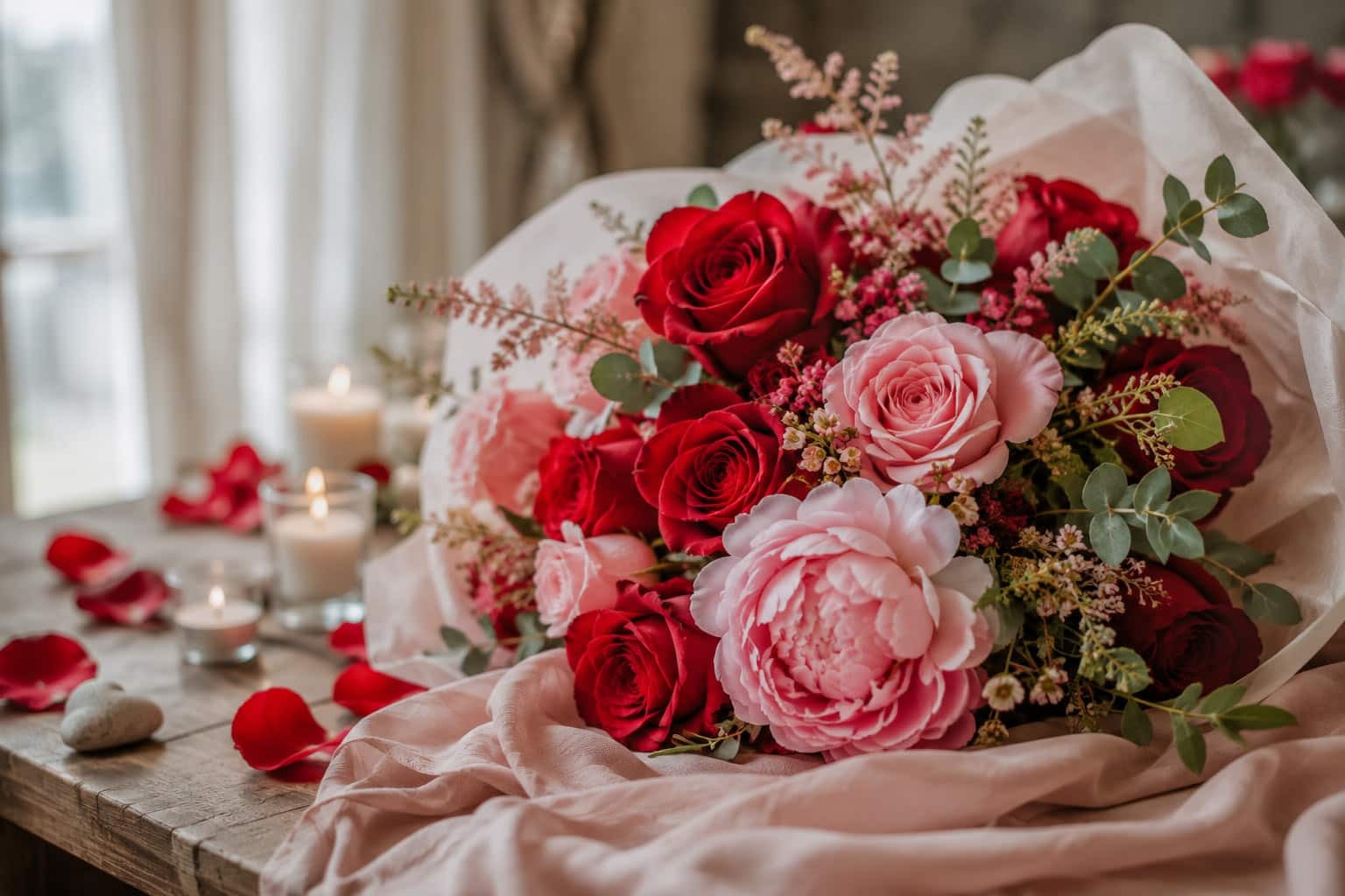 Bouquet of roses for wedding